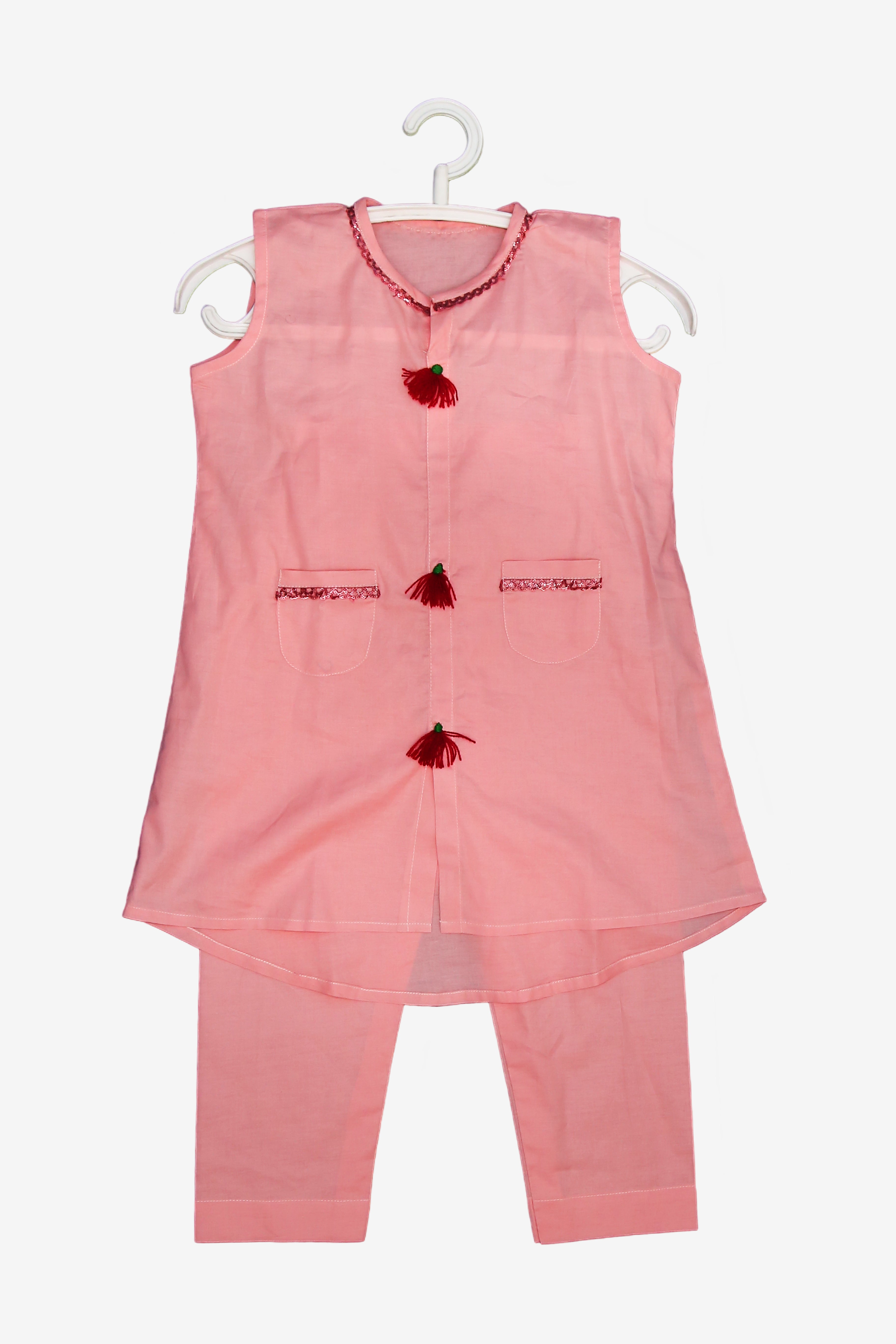 BLOSSOM PINK GIRLS KURTA SET